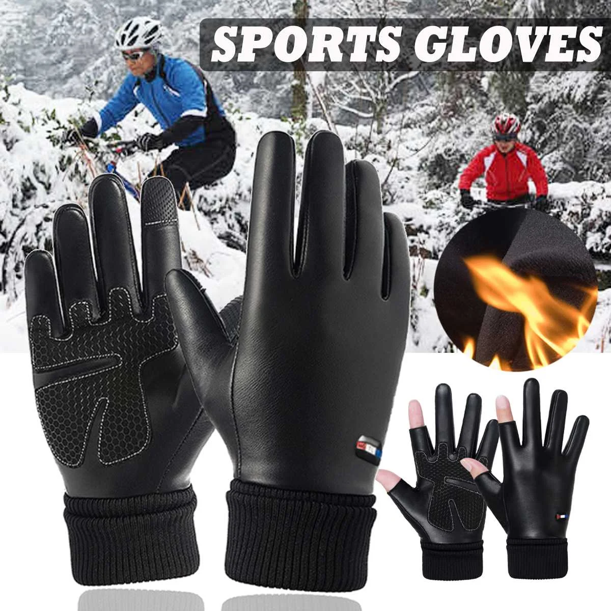 UK Ski Thermal Gloves Winter Waterproof Snowboard Snow Motorcycle Skiing Gloves 