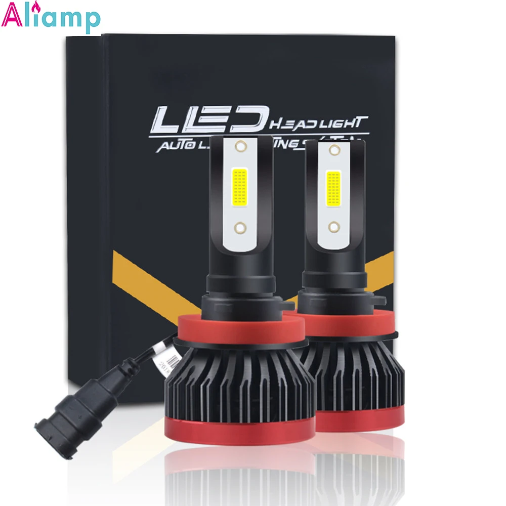 LED Headlight H1 H7 H4 H11 Car Bulbs Luces Para Mini Hi-Lo H3 9005 HB3 9006 DOB 50W 6000Lm Floodlight DC 9-24V 36W White 2PCS | Автомобили