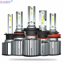 Jiamen 2 шт. H4 светодиодный H7 светодиодный H1 H11 H9 H8 9005 HB3 H10 9006 HB4 9012 6000K 60W 12 V/24 V Автомобильный светильник Авто головного средства ухода за кожей Шеи светильник с Кристаллы Philips