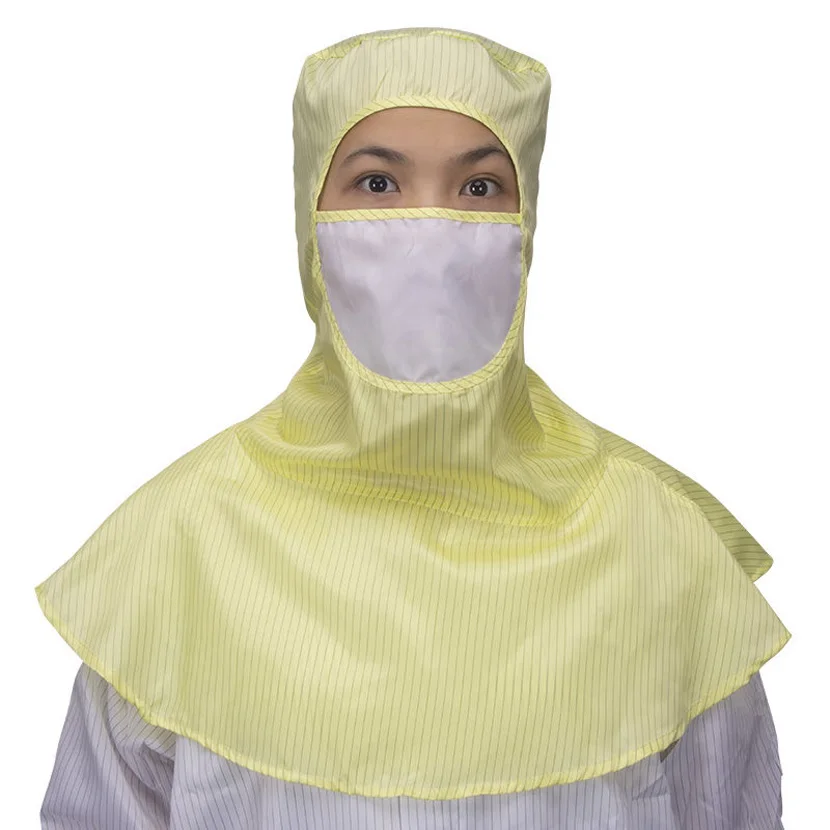 High quality esd spray painting protective pharmaceutical food factory hat head safety helmet work cleanroom dustproof shawl hat