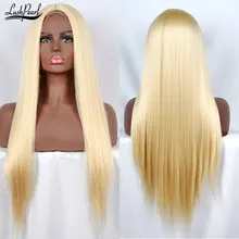 30 polegadas ombre loira perucas longo preto reto sintético parte do meio natural laço linha fina destaque cosplay peruca para mulher