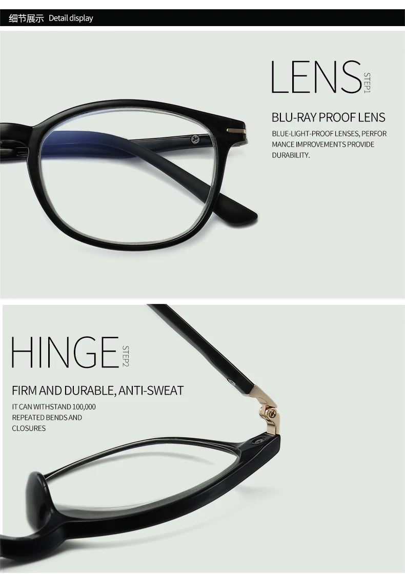 KINZUO Синие Защитные очки для дальнозоркости Blu rayproof линзы ультра легкие очки для чтения унисекс+ 1.0to+ 4,0 8087