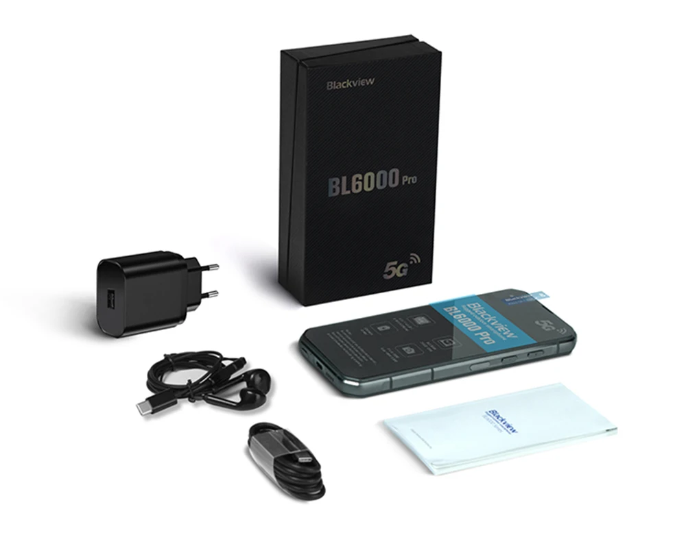 Blackview BL6000 Pro 5G Phone IP68 Waterproof 48MP Triple Camera 8GB RAM 256GB ROM 6.36 Inch FHD+ Global Version 5G Mobile Phone