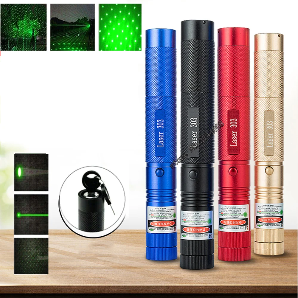 

Green Laser Pointer 303 532nm Pen High Power Glare Outdoor Flashlight Professional Travel Indicator Hunting Laser Device
