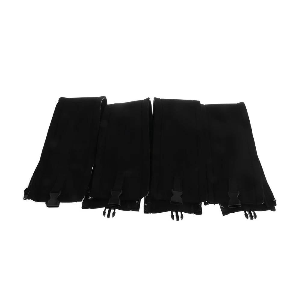4 Pieces Cable Management Organizer Neoprene Sleeve Wire Cover Zipper Buckle