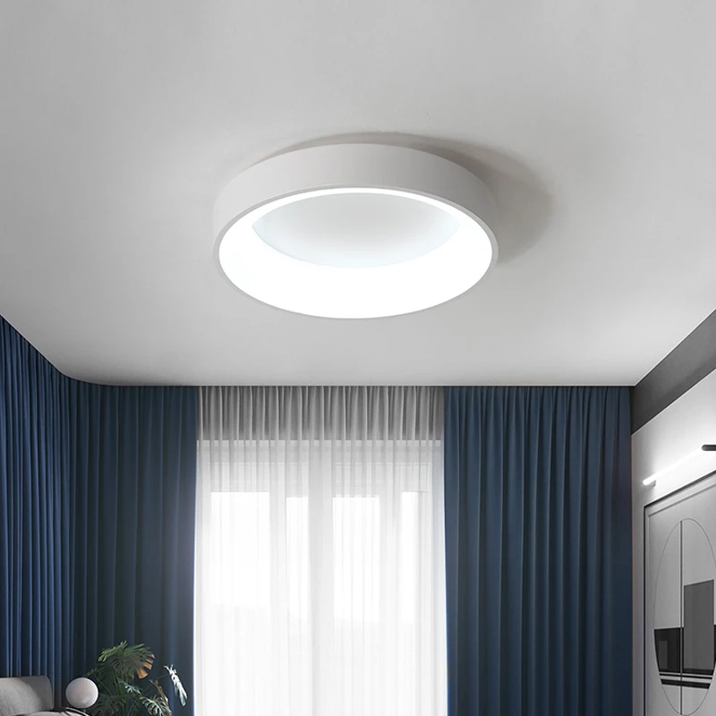 US $28.58 Modern Led Ceiling Light Fixtures Bedroom Round Living Lamp With Remote Control Study Office Decoration Black Lighting