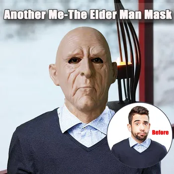 

Halloween Funny Washable Mask Another Me The Elder Man Latex Reusable Mask Cosplay Party Props Fun Toys Mascarilla Reutilizable