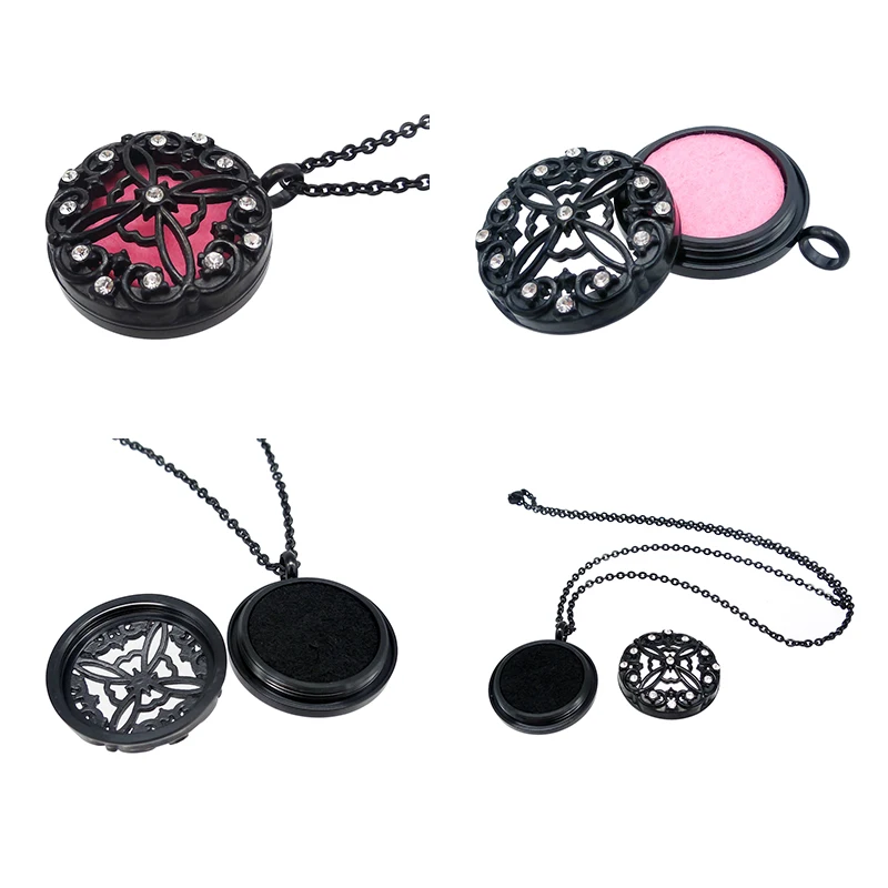 casting  stainless steel essential oil diffuser necklace (20)