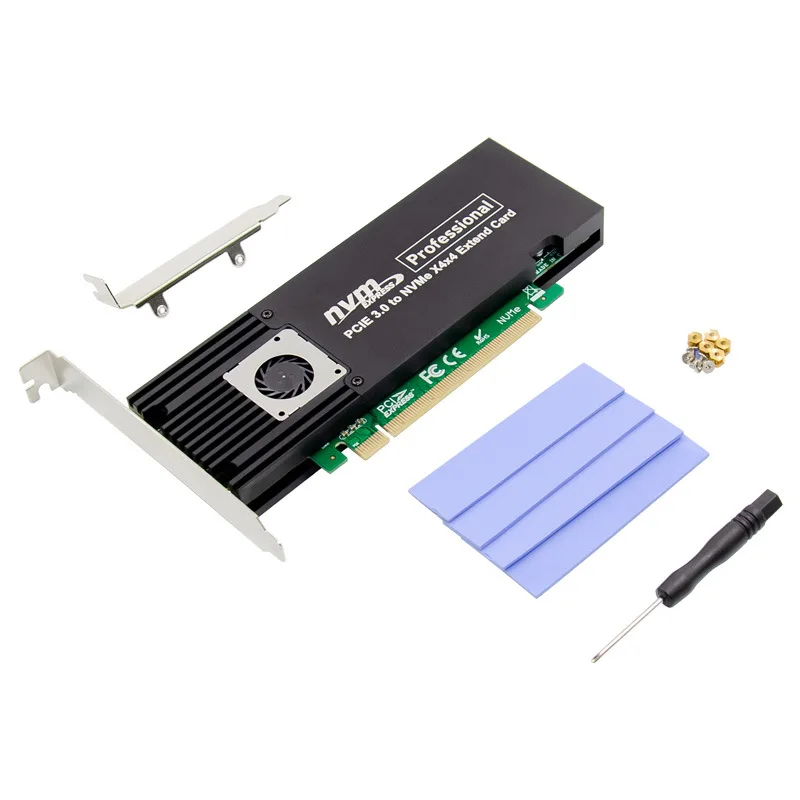 PCIE x16 M.2 NVMe SSD 어댑터 확장 카드, 전문 플러그 앤 플레이 지원, M.2 M 키 및 B + M 키 칩 Asmedia ASM2824