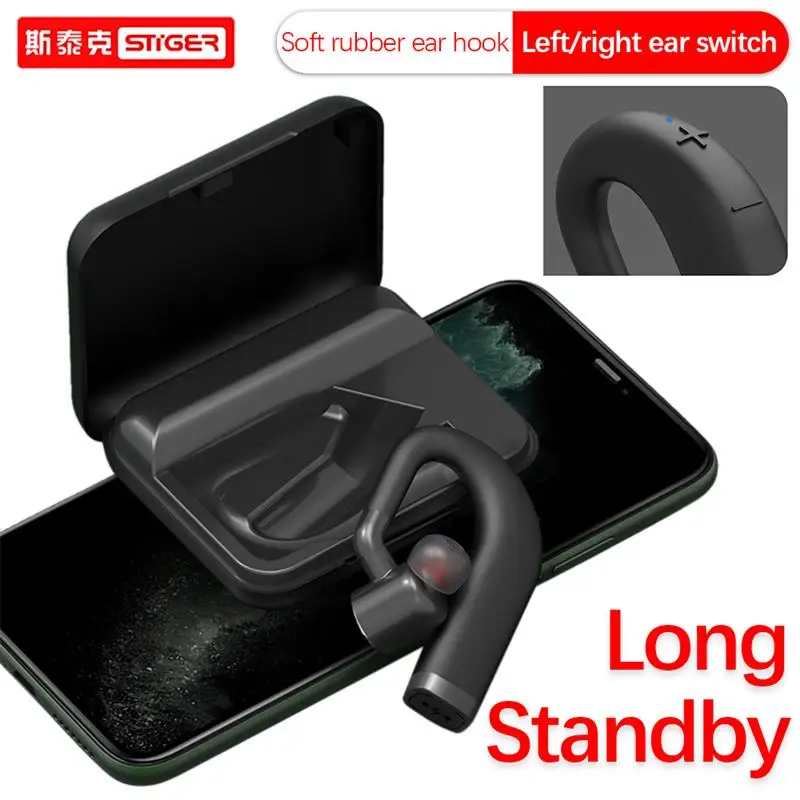 For Apple Huawei Xiaomi OPPO phone Bluetooth 5 0 Earpiece Wireless Business Earphones for Driving Listening Running