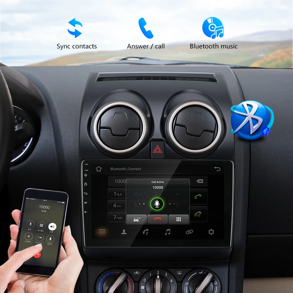 " 2 Din 2G+ 32G Android автомобильное радио gps навигация Авто аудио стерео HiFi плеер для Nissan Qashqai 2006-2013 FM/AM с рамкой