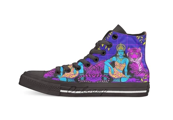 

Jungle Queen Novelty Design Casual Canvas Shoes Custom shoes Drop Shipping