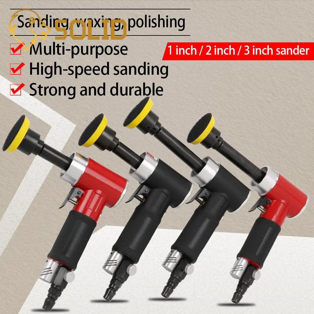 

Air Sander Polisher Pneumatic Mini Sander Random Orbital Machine Kit Polishing Grinding Set 2/3inch Disc Long Version