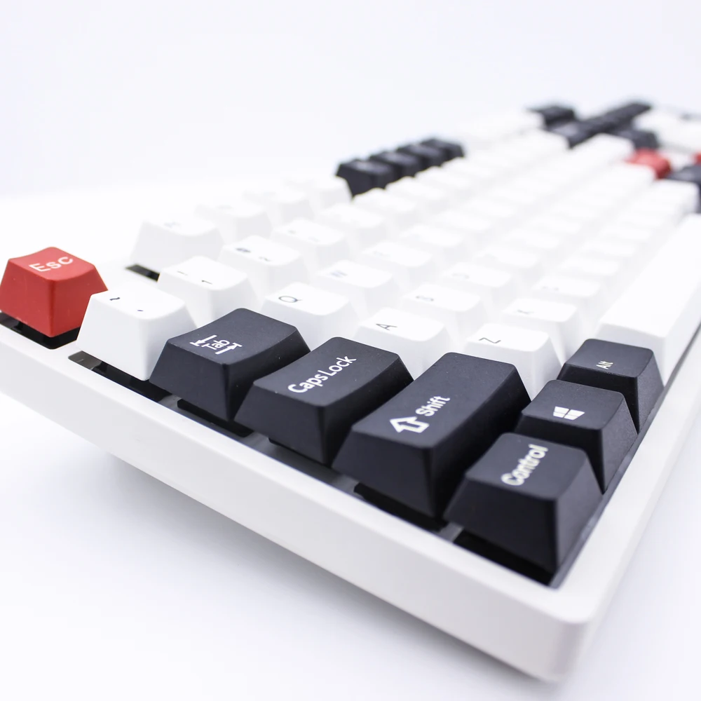 MP краситель-сублимированный черный/красный keycap 87/108 клавиш толстые клавишные колпачки pbt выключатель MX вишня/NOPPOO/Флик механическая клавиатура колпачка