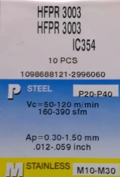 

10 PCS ISCAR CARBIDE INSERT HFPR 3003 IC354