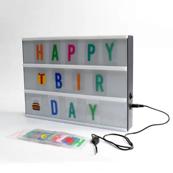 

Night Light LED Message Box Letters Combination Coloful 208pcs DIY Symbol Cards Lamp Board Light box decoration bedroom holiday
