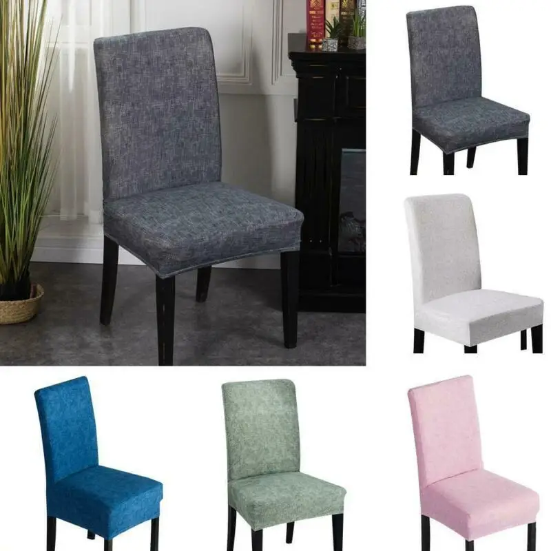 

Solid Color Chair Cover Spandex Stretch Elastic Slipcovers Chair Covers For Dining Room Kitchen Wedding Banquet Hotel