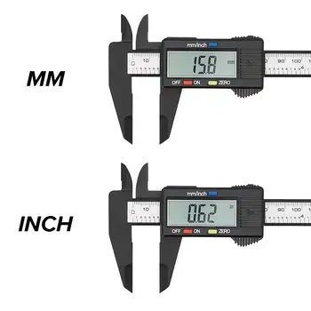 150mm 100mm Electronic Digital Caliper Carbon Fiber Dial Vernier Caliper Gauge Micrometer Measuring Tool Digital Ruler 4
