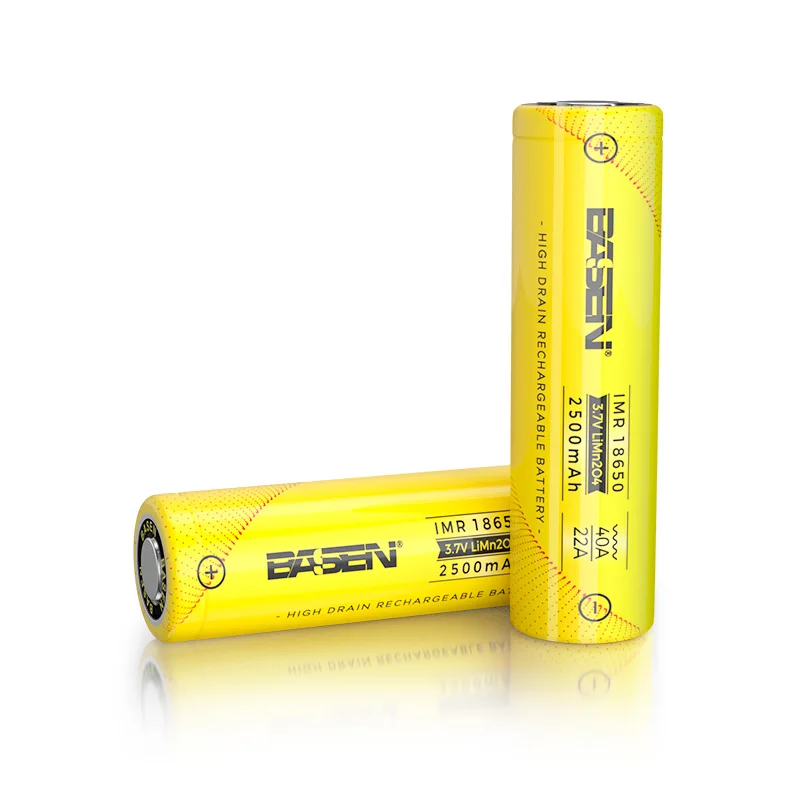 BASEN 18650 2500mah литиевая аккумуляторная батарея с высоким дренажным 40A 3,7 V разрядник аккумуляторы высокой мощности для фонарей