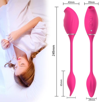 Clitoral Sucking Vibrator With Vibrating Egg 2 in 1 G-Spot Clitoris Stimulator Nipples Clit Sucker Sex Toys For Women Adults 18 4
