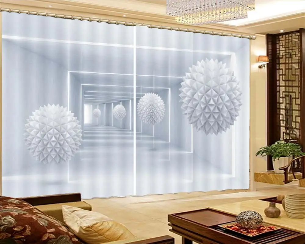 Rideaux pour le salon современный трехмерный космический шар для детской занавески для спальни 3D занавески для украшения дома