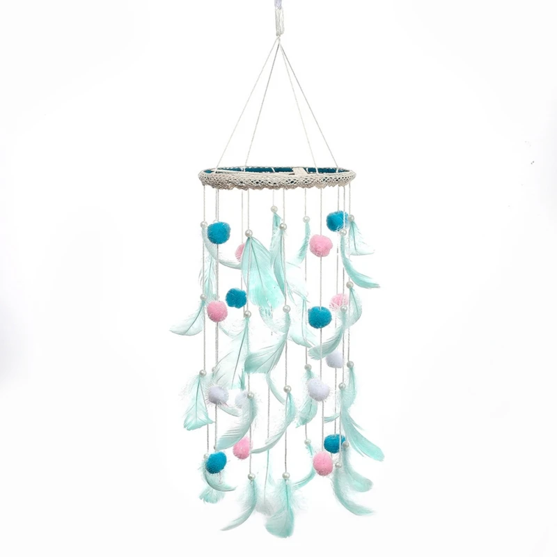 Romantic Dream Net Hanging Net DIY Wedding Wind Chimes Dream Net with Light Room Hanging craft L1