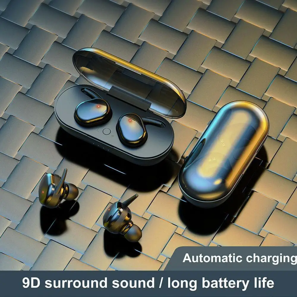 Latest Wireless Headphones Bluetooth 5 0 Earphone TWS HIFI Mini In ear Sports Running Headset Support iOS Android Phones HD Call