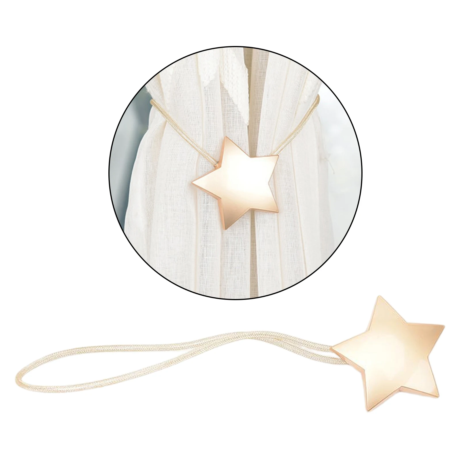 Magnetic Curtain Clip Curtain Holders Tieback Buckle Clips Hanging Pentagram Buckle Tie Back Curtain Accessories