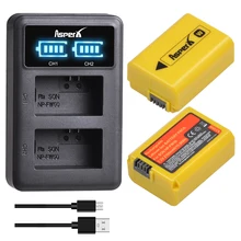 AsperX for sony a6000 2160mAh NP-FW50 NP FW50 Camera Battery Bateria + Charger for Sony Alpha 7 a7 7R a7R 7S a7S a3000 a5000