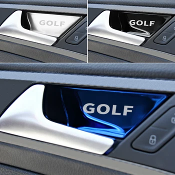 

4pcs/lot fit for Volkswagen VW golf 7 mk7 stainless steel metal door bowl decorative patch car accessories