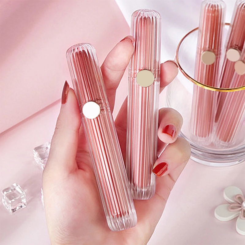 

4ml Transparent Round Empty Lip Gloss Tube Plastic Lipstick Bottles Cosmetic Container Packaging Containers Lip Oil Wand Tube