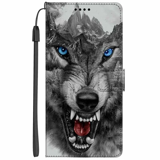 cute samsung phone case Flip Leather Case For Samsung Galaxy Note 20 3 4 5 8 9 10 Pro Plus Lite S20 FE Painted Phone Wallet Stand Book Cover Card Holder silicone case samsung Cases For Samsung