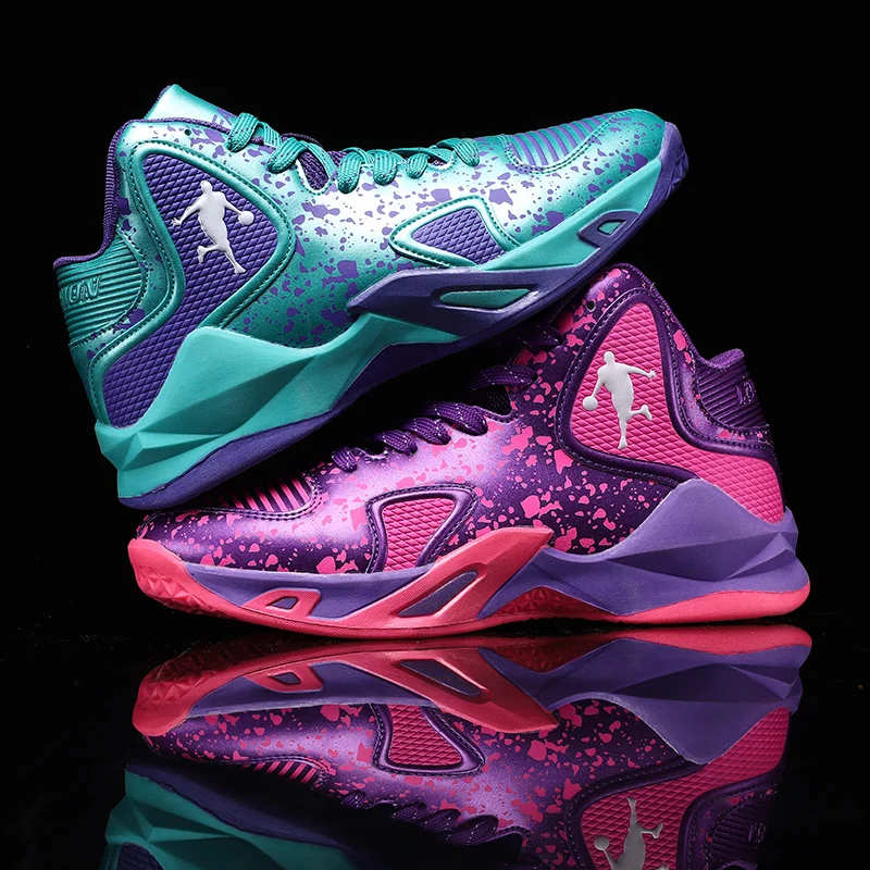 Мужская баскетбольная обувь с высоким берцем, баскетбольные кроссовки, Профессиональные уличные баскетбольные армейские ботинки, цветная тренировочная спортивная обувь унисекс - Цвет: mix color A