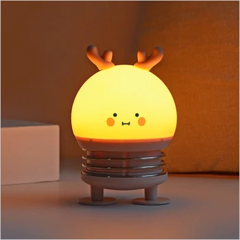 

Spring Night Light Usb Charging Switch Small Led Creative Press Decompression With Sleep Emotional Atmosphere Veilleuse Enfant