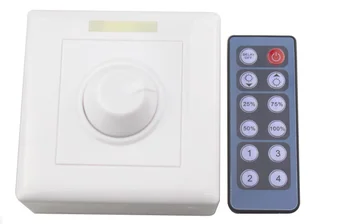 

Knob LED PWM dimmer switch 12V 24V LED dimmer with remote infrared function to adjust the brightness of the lamp