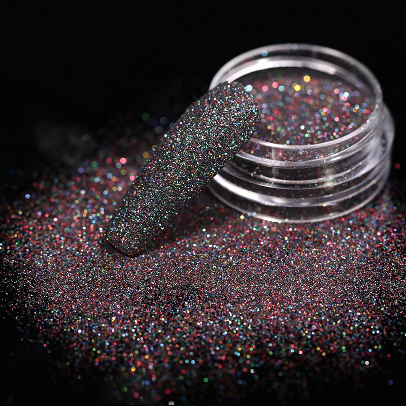 Iridescent Nail Glitter Green Blue Silver Black UV Gel Polish Powder Sparkly Shinning Decoration Chrome Dust Pigment nail powder nail glitter nail decoration nail decorations nail flakes nail powder set