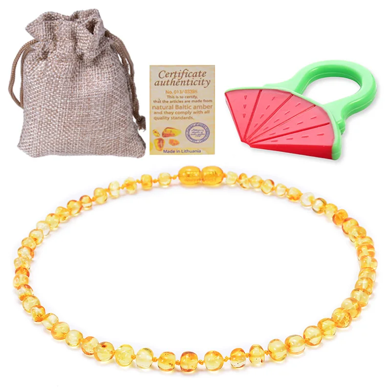 Ожерелье-браслет для детей унисекс с натуральным лимоном, овальный, Высочайшее качество