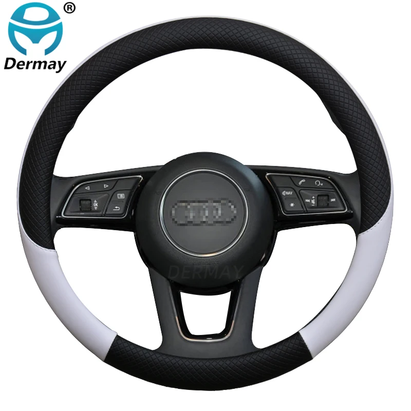 

Кожаный чехол DERMAY Sport 100% для Audi A5 8T3 F53 F5A 8F7 F57 8TA Sportback, автомобильные аксессуары, чехол рулевого колеса автомобиля