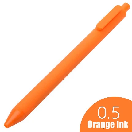 1PCS Orange Xiao mi Pen, mi jia Kaco, цветная ручка, 0,5 мм, mi Kaco, ручка для подписи, розничная, 1 шт, заправка, цветные чернила+ 3 шт, KACO, заправка - Цвет: 1PCS Orange