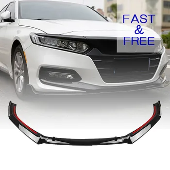 

FRONT LIP SPLITTER Spoiler FOR 2018 2019 HONDA ACCORD 10TH GEN SPORT JDM Glossy
