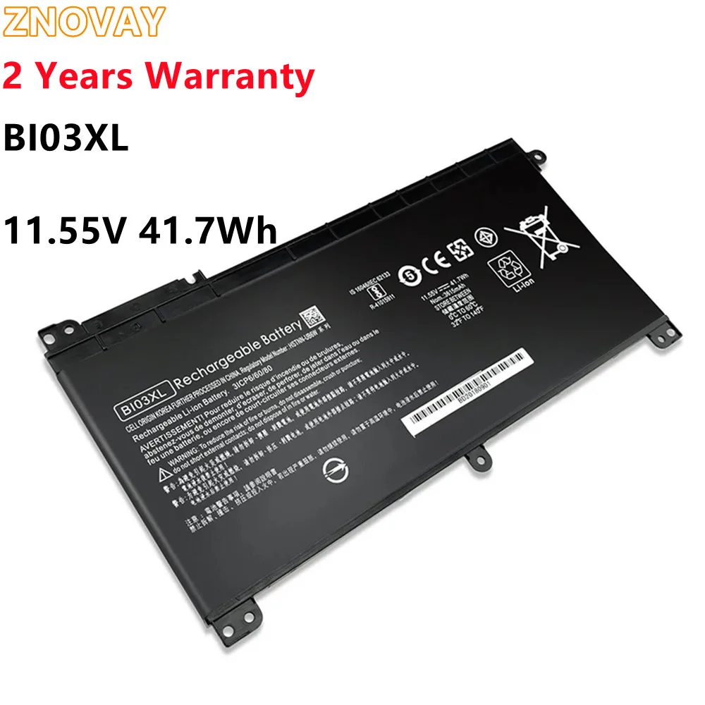 Аккумулятор BI03XL для ноутбука HP Pavilion X360 13-U100TU U113TU U169TU HSTNN-UB6W Stream 14-AX010wm 14-AX020wm 41.7WH |