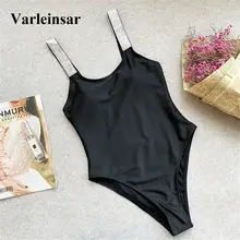 Сексуальный женский купальник с блестящими лямками, 4 цвета, Цельный купальник, женский купальник, купальный костюм, одежда для плавания, монокини, V1737