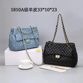 

free shipping the new style sweet wind genuine leather sheepskin women handbag one shoulder bag crossbody bag 3 color 33 cm