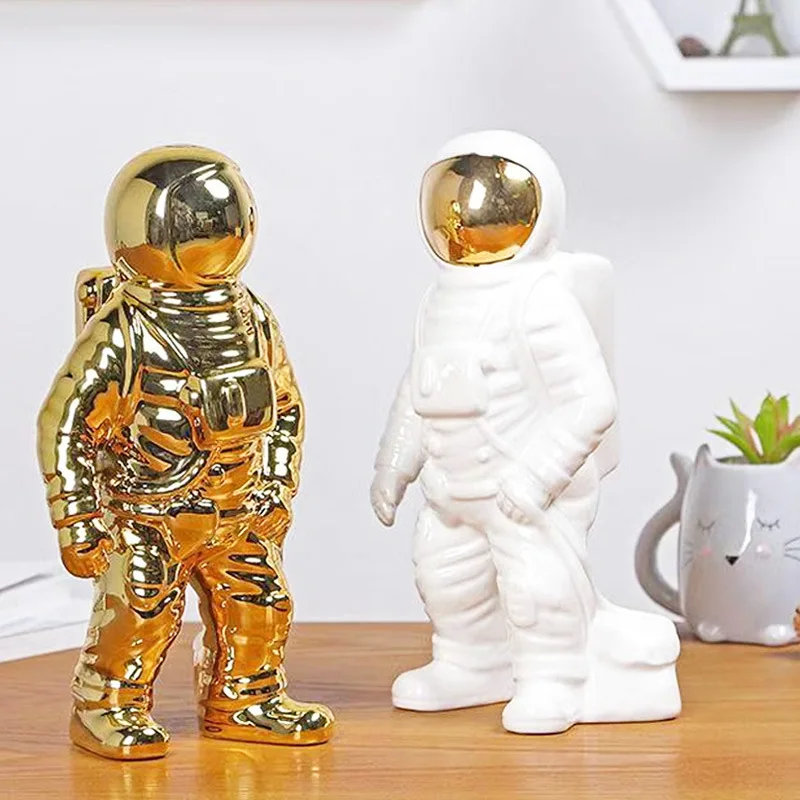 Creative Ceramic flower vase Astronaut Sculpture Robot Rocket Space Man Statue Cosmonaut Home Decoration for Craft Table Decor Creative Ceramic flower vase Astronaut Sculpture Robot Rocket Space Man Statue Cosmonaut Home Decoration for Craft Table Decor