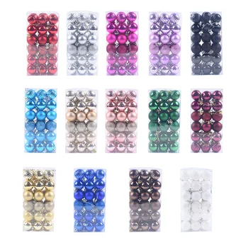

36pcs Xmas Tree Pendant Balls Wedding Party Hanging Ornament New Year Supplies Party Home Decoration Supplies Gift