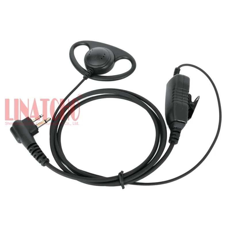 HAM GP2000 GP88s GP68 GP300 Clear Sound D-shape PTT Walkie Talky Radio Earphone