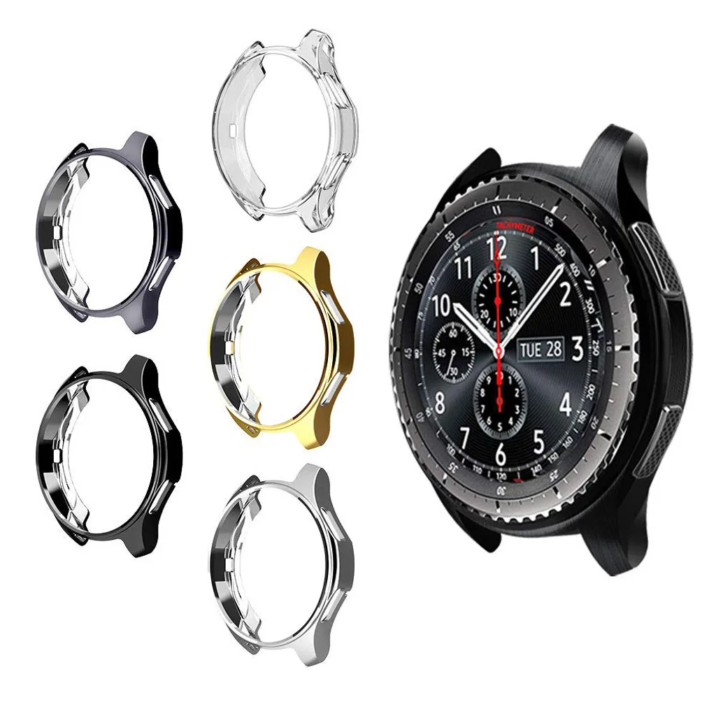 5 шт ультра-тонкий гальванический прозрачный ТПУ чехол для samsung gear S3 Frontier SM-R760 умный протектор для часов аксессуары