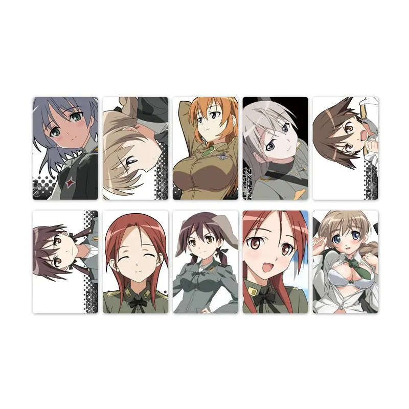 10 шт. аниме Strike Witches Card стикер s Водонепроницаемая крапленая карта наклейка Дети стикерные игрушки для детей коллекция подарок