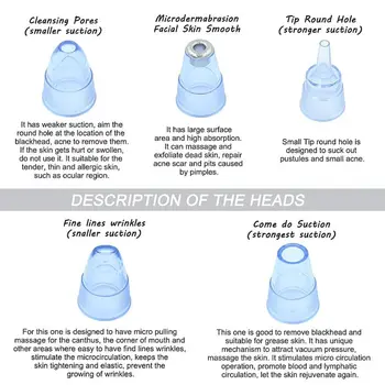 

1 1 Set Electric Vacuum Suction Cleaner Face Cleaning Blackhead Removal Black Spot Multifunctional Facial Cleansing Machine with