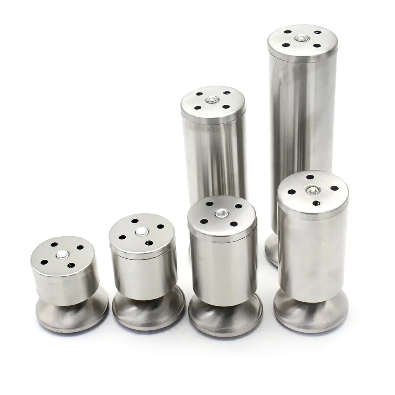 

4pcs/set Stainless Steel Height Adjustable Furniture Legs Feet TV Desk Table Bed Sofa Level Feet Cabinet Legs Multifunction